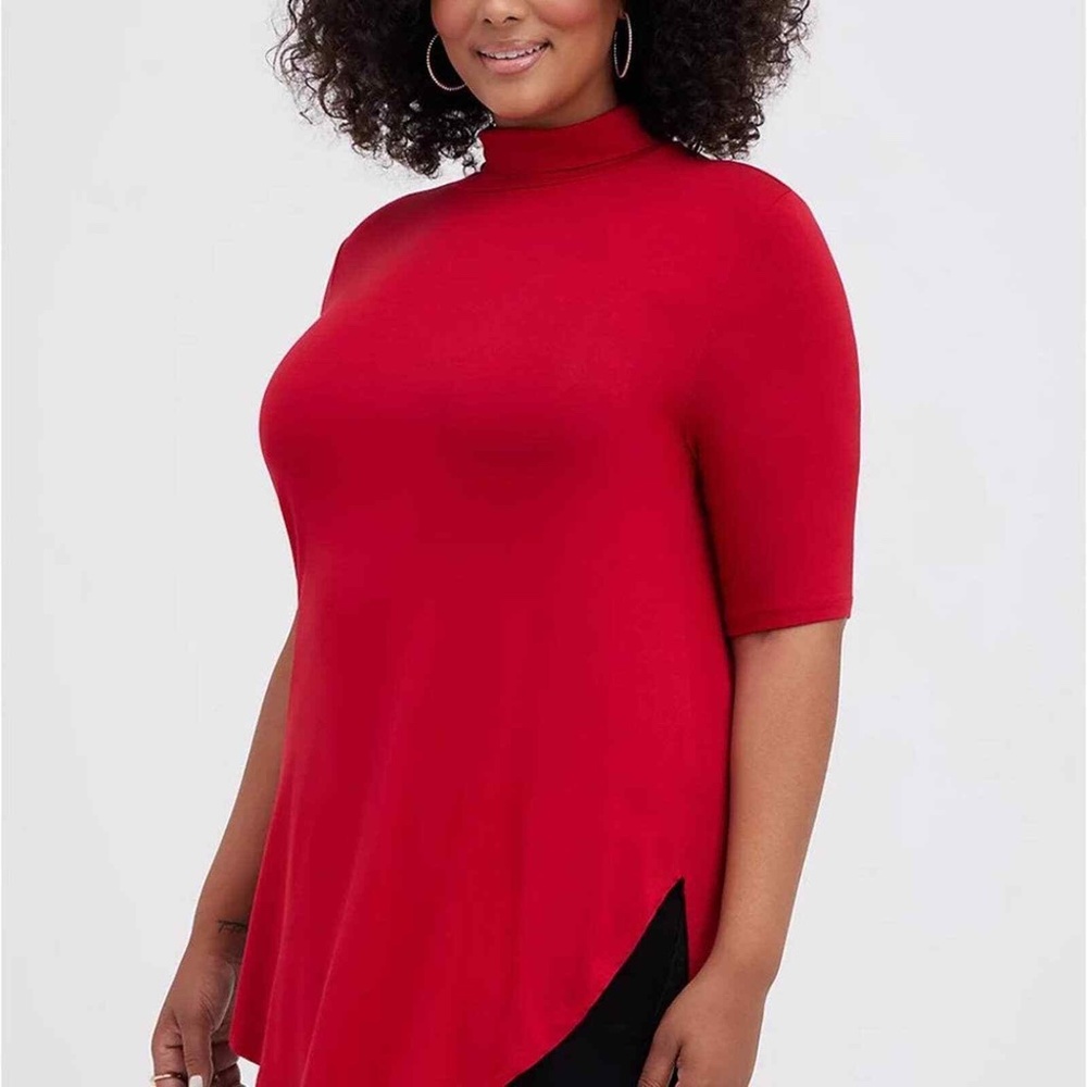 Torrid Red Favorite Tunic - Super Soft Turtleneck 00 (M/L)